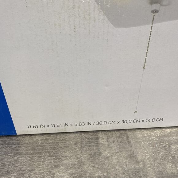 2-Light SemiFlush LED Mount Ceiling 11.81" Square Frosted Glass Pull Chain White - Picture 4 of 12